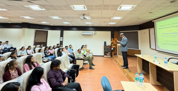 Management Week Celebrations at Narmada College of Management: Guest Lecture on “Success Redefined”